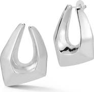 SPHERA MILANO Geometric Frontal Hoop Earrings