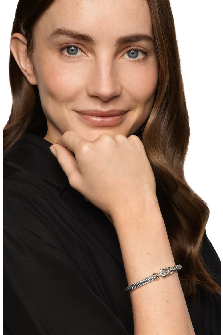 Cable Flex Buckle Bracelet, Alternate, color, SILVER