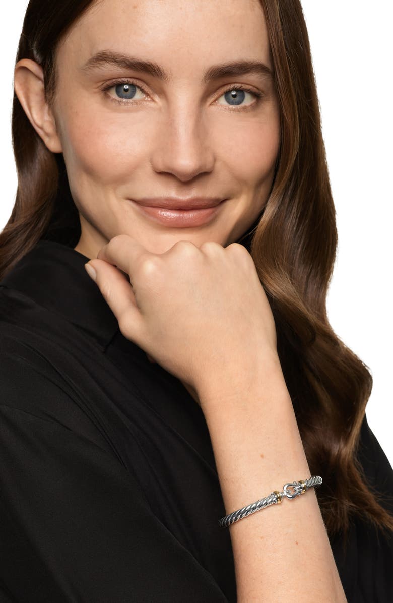 David Yurman Cable Flex Buckle Bracelet, Alternate, color, Silver