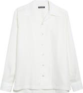 Dolce&Gabbana Long Sleeve Linen Camp Shirt
