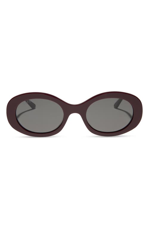 Diff Lainey 52mm Oval Sunglasses In Brown