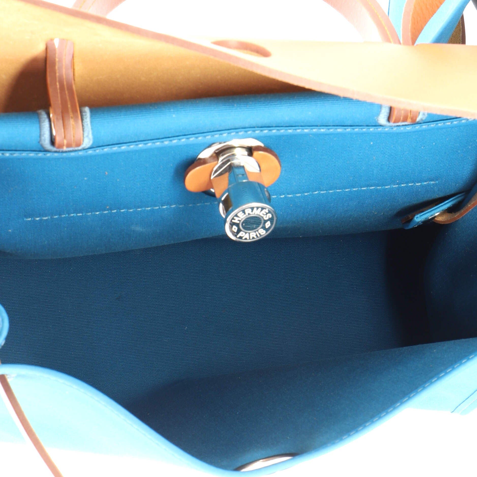 Herbag Zip Leather and Toile 31, Alternate, color, Blue