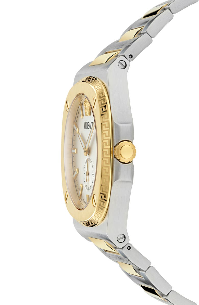 Versace Tolomeo Bracelet Watch, 40mm, Alternate, color, Two Tone