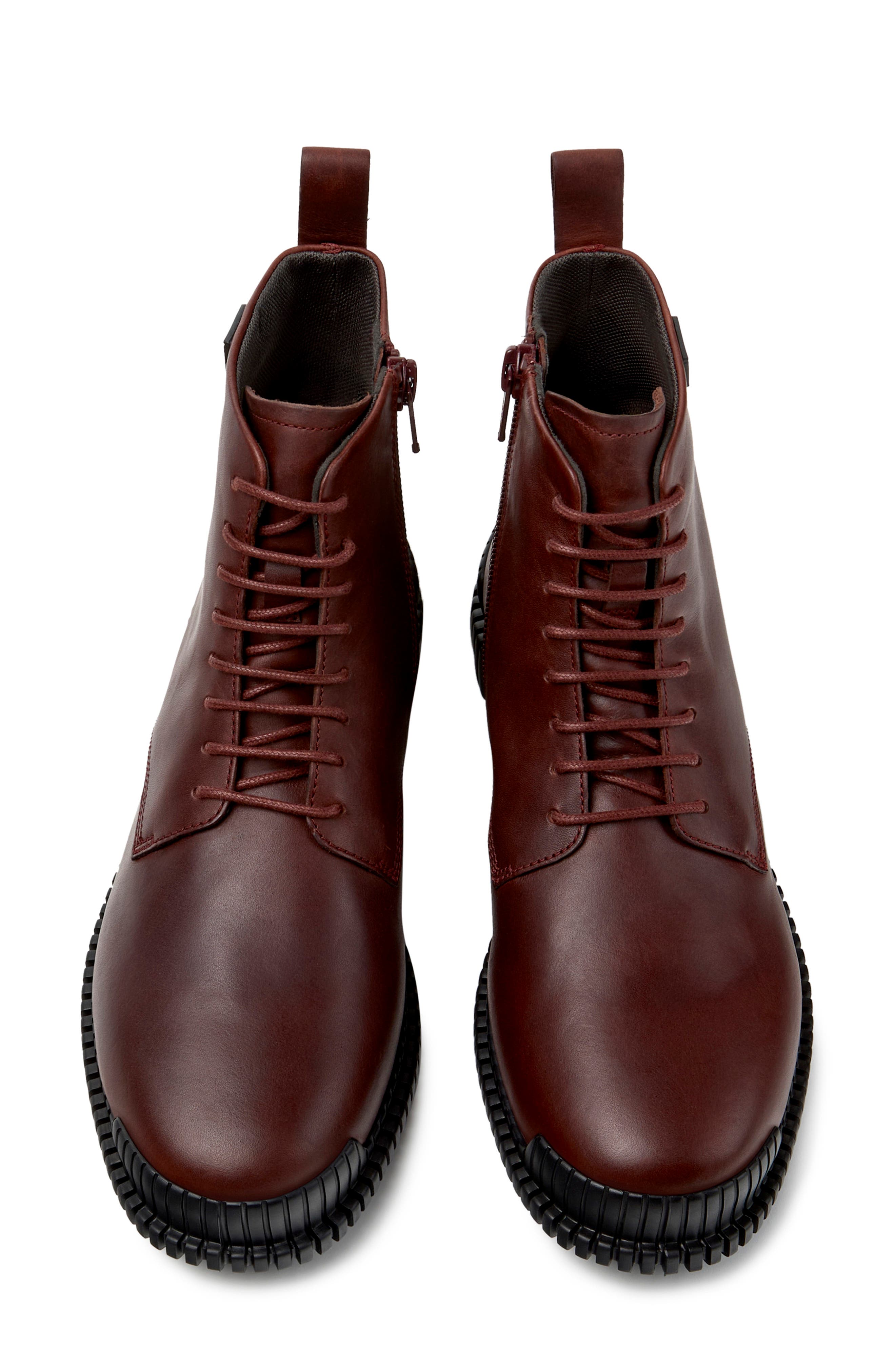 Pix Lace-up Bootie, Alternate, color, BURGUNDY