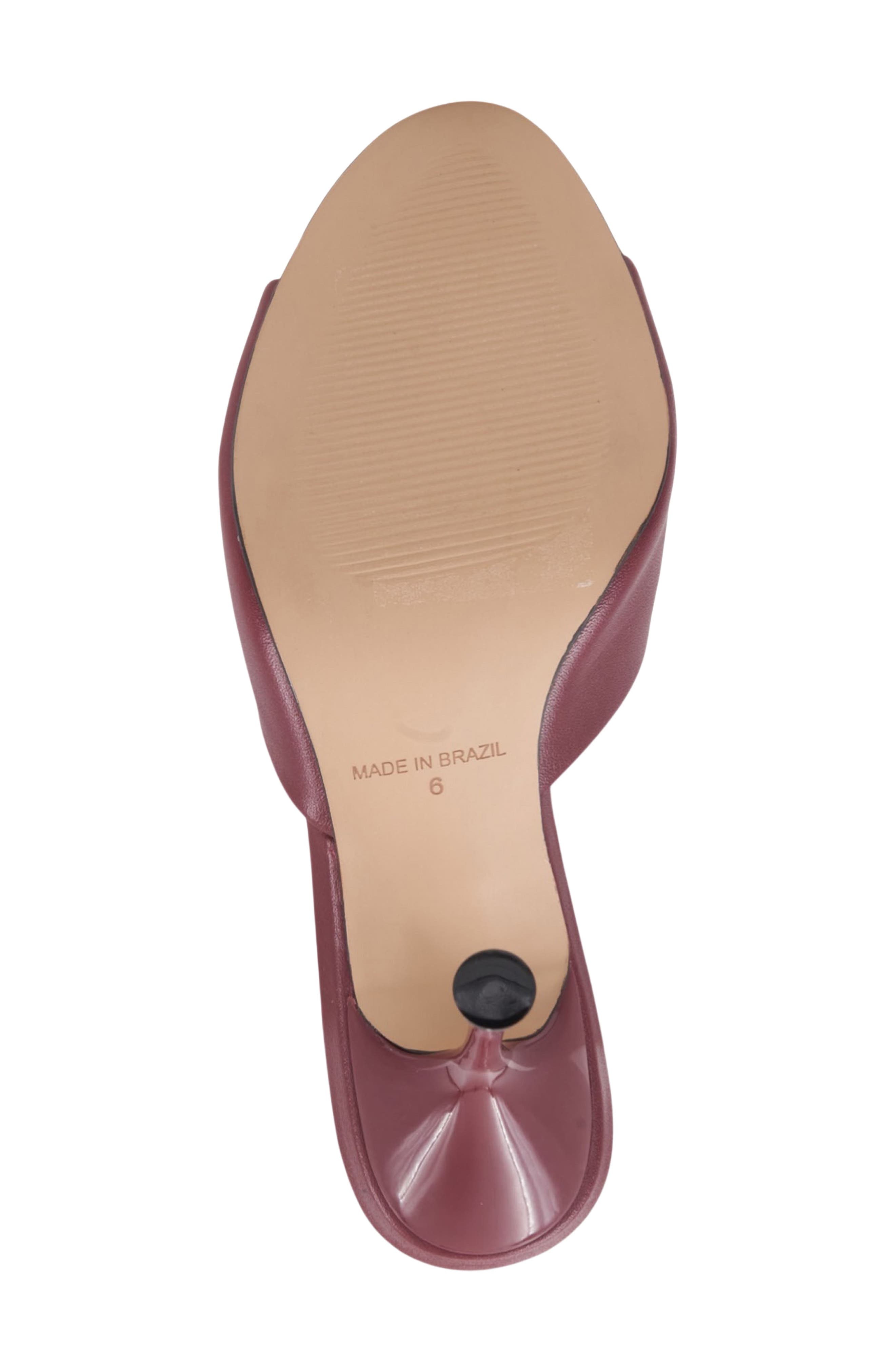 x Bre Tiesi Eve Slide Sandal, Alternate, color, MERLOT LEATHER