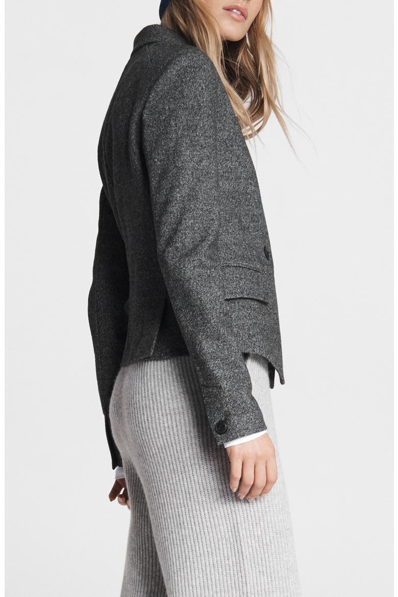 Fletcher Crop Wool Blazer, Alternate, color, CHARCOAL