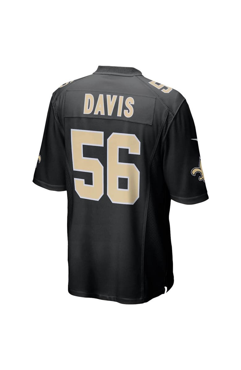 Nike Men's Nike Demario Davis Black New Orleans Saints Game Player Jersey, Alternate, color,