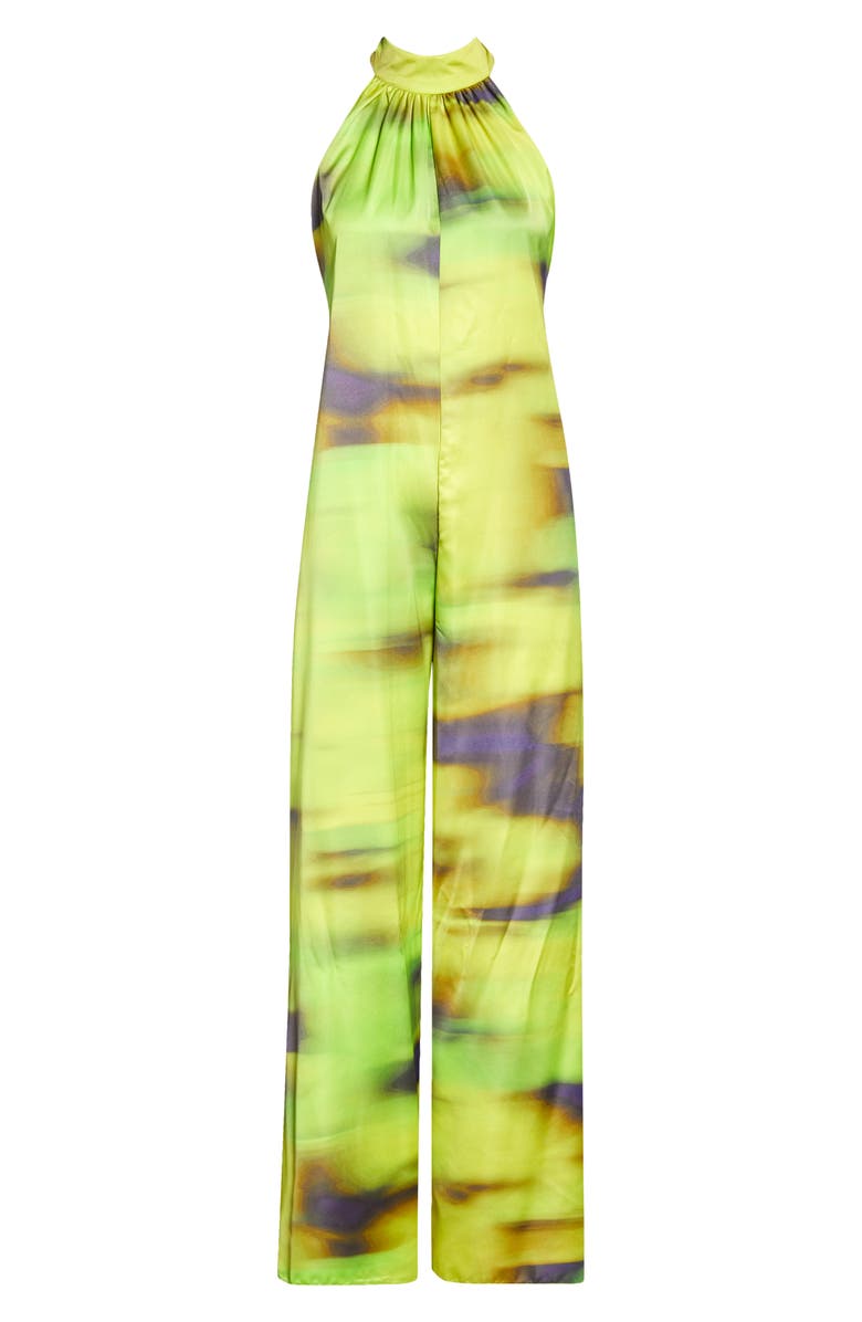ASOS DESIGN Halter Neck Open Back Wide Leg Jumpsuit, Main, color,