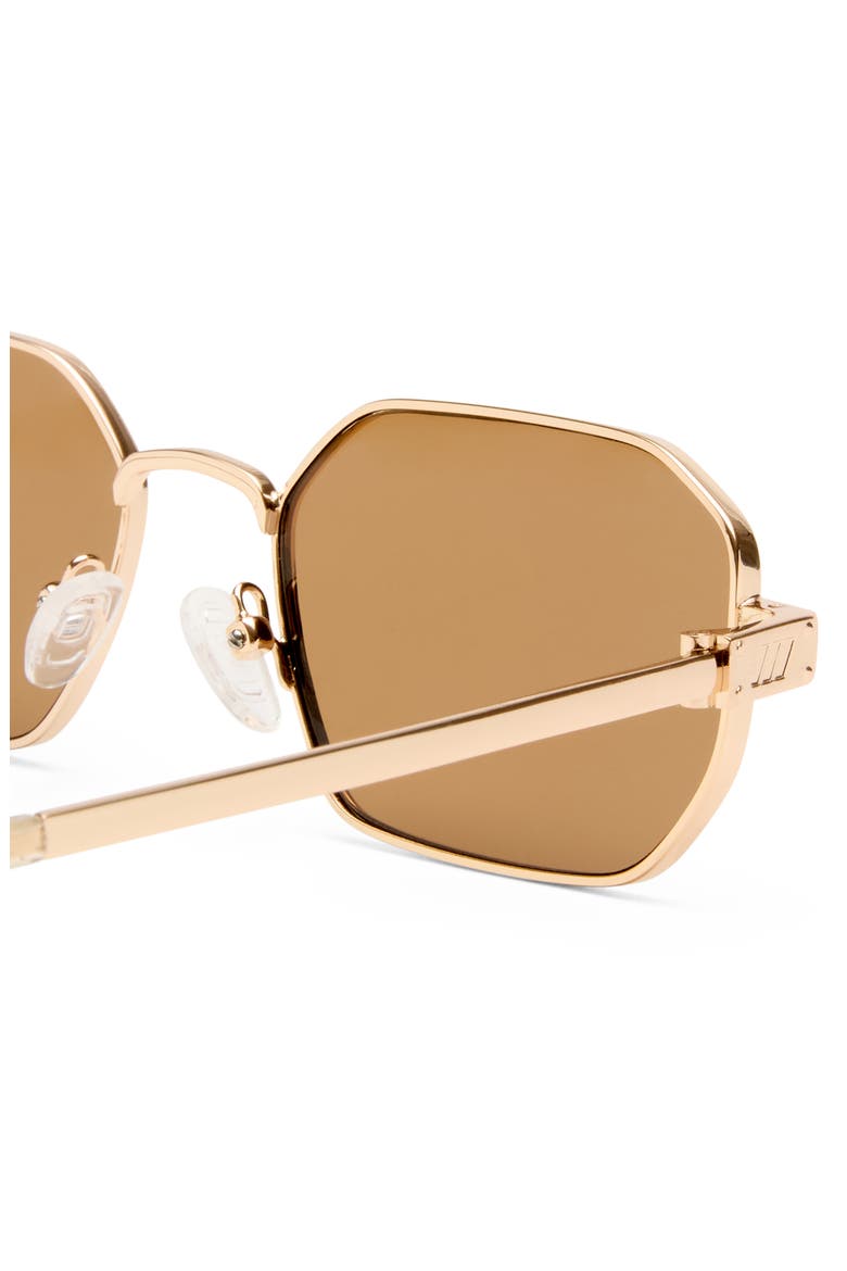 Mythic 57mm Square Sunglasses, Alternate, color, GOLD / LIGHT BROWN MONO