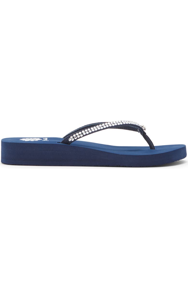 Yellow Box Premium Jello Platform Flip Flop, Alternate, color, Navy