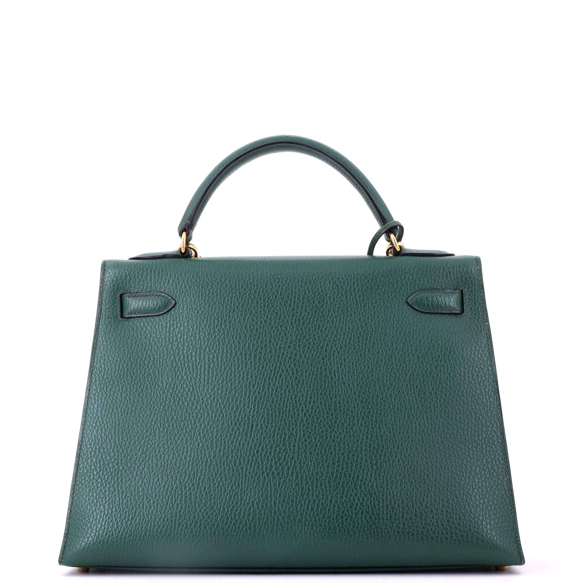 Pre-Owned Hermes Kelly Handbag Green Ardennes with Gold Hardware 32, Alternate, color, Vert