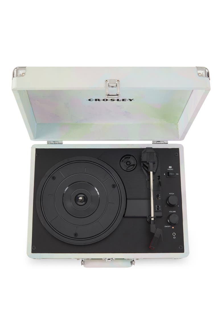 Cruiser Plus Bluetooth® Record Player, Alternate, color, GREEN WATERCOLOR