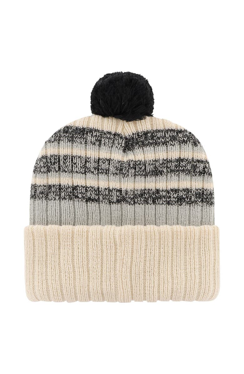 '47 Men's '47  Natural Las Vegas Raiders  Tavern Cuffed Knit Hat with Pom, Alternate, color, Cream