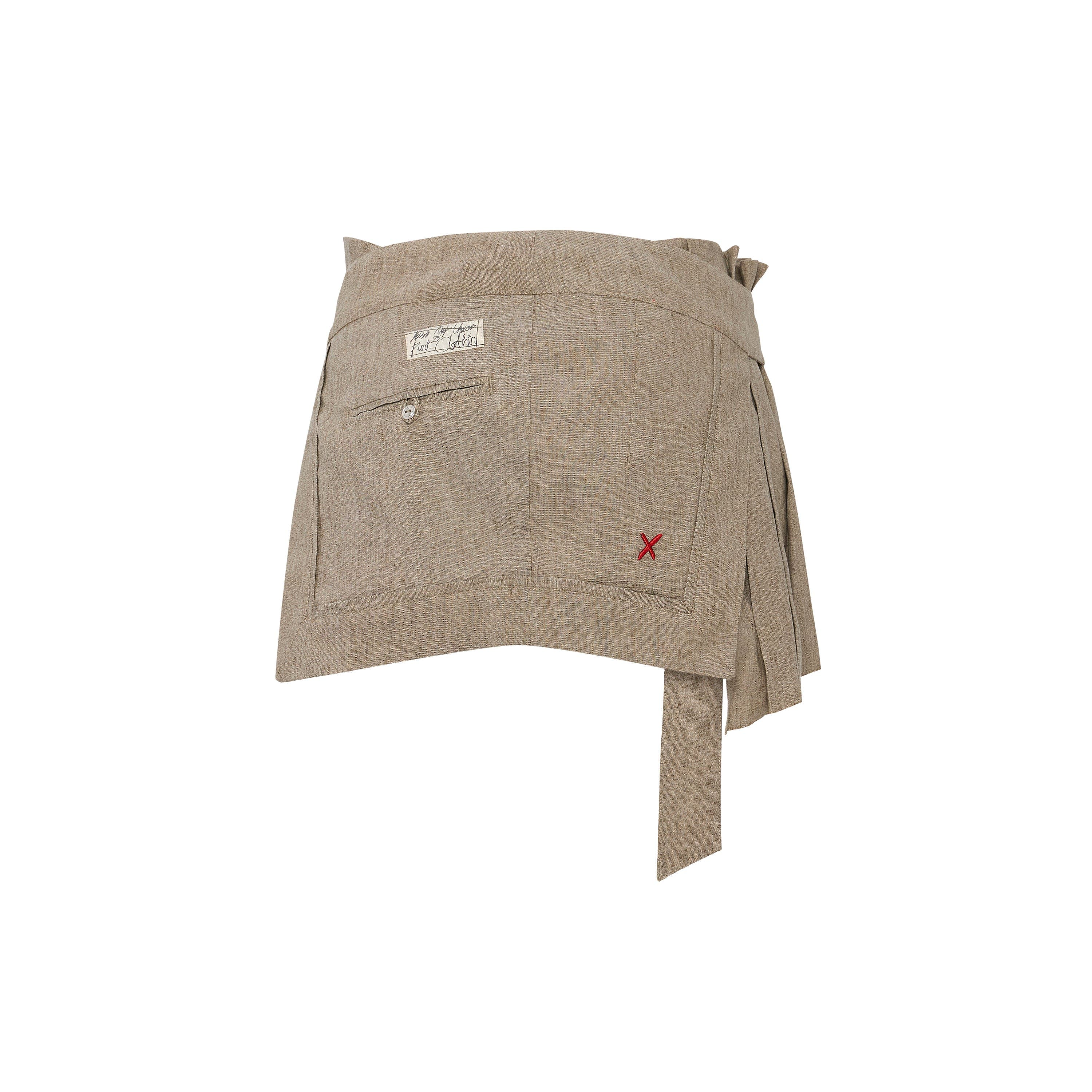 Linen Blend Super Mini Skirt - image 2