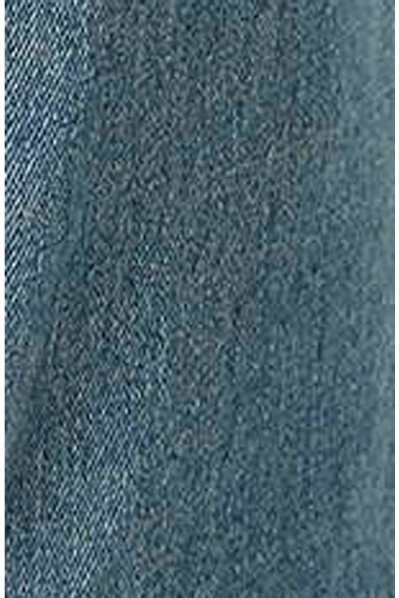 Moto Bleach Denim Pinafore Dress, Alternate, color, MID DENIM