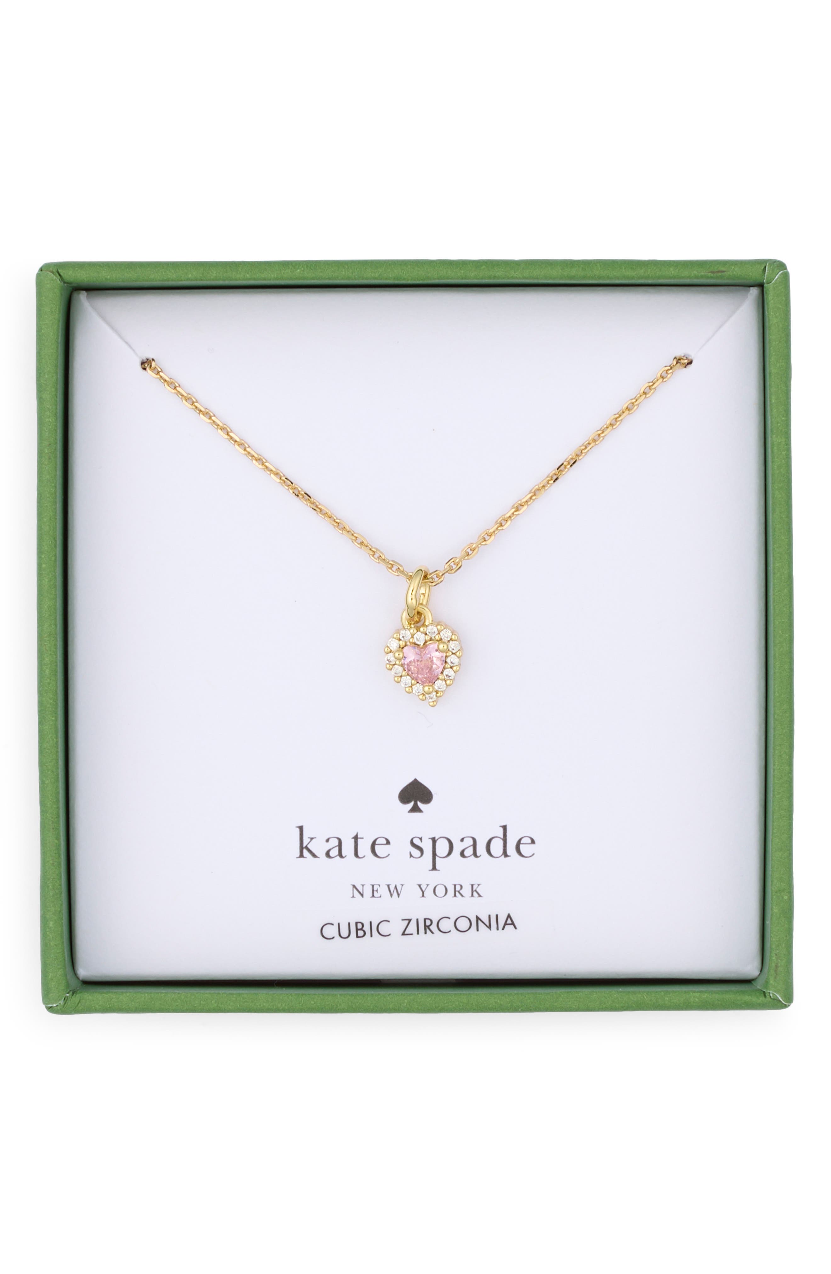 Pavé Cubic Zirconia Heart Pendant Necklace