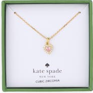 Kate Spade New York Pavé Cubic Zirconia Heart Pendant Necklace