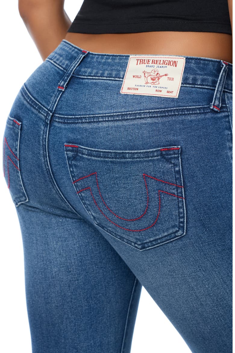 Billie SN NF Rhinestone Mid Rise Straight Leg Jeans, Alternate, color, MEDIUM STARGAZE WASH