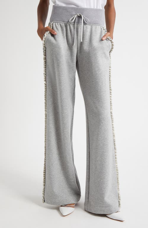 Cinq À Sept Cinq A Sept Ruffled Rhinestone Trim Pants In Gray
