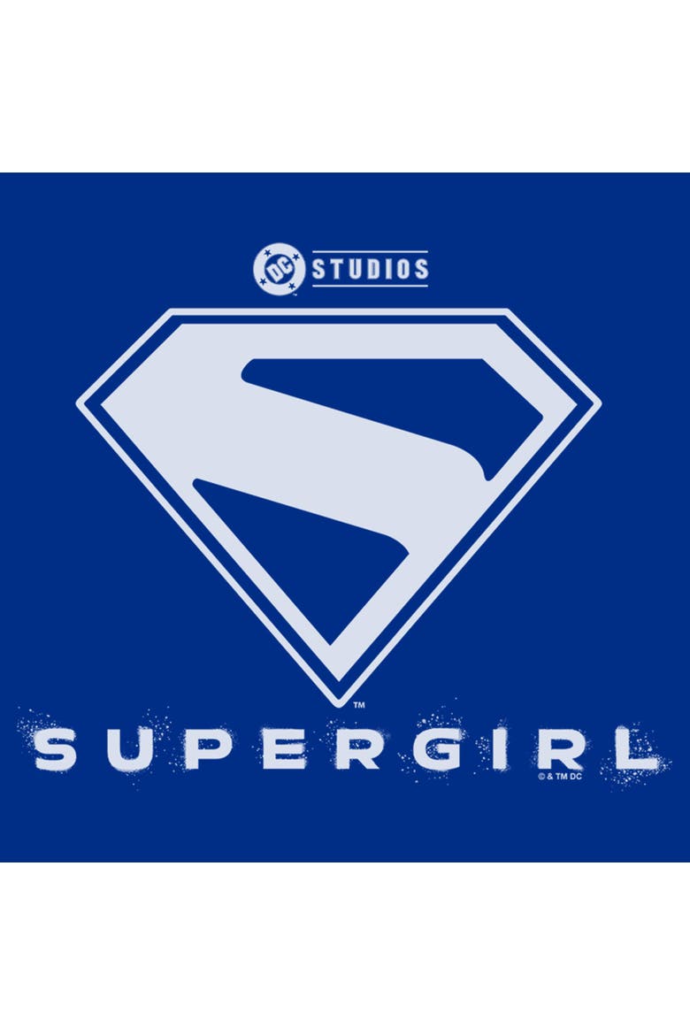 Junior's Official Shield White Logo Short Sleeve Graphic T-Shirt, Alternate, color, Royal Blue