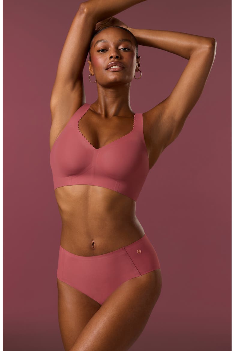High Waisted Retro Bikini, Alternate, color, PINK CANYON