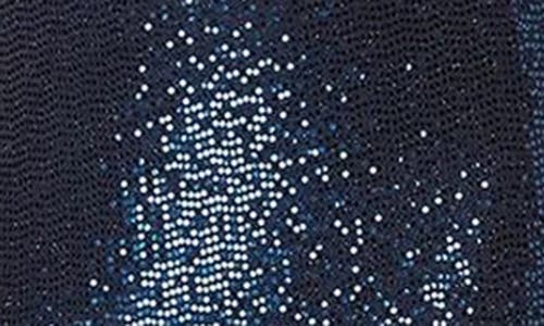 Bebe Sequin Midi Dress In Blue