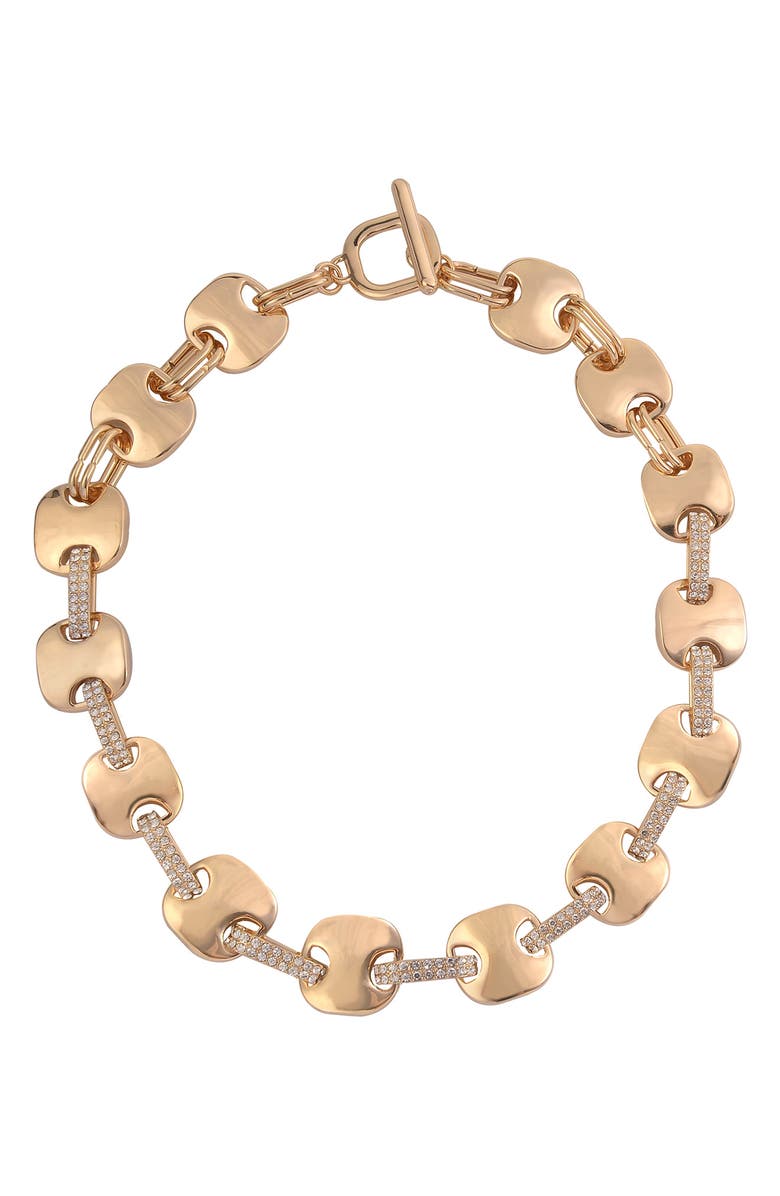 Laundry by Shelli Segal Square Link Necklace, Main, color, Gold