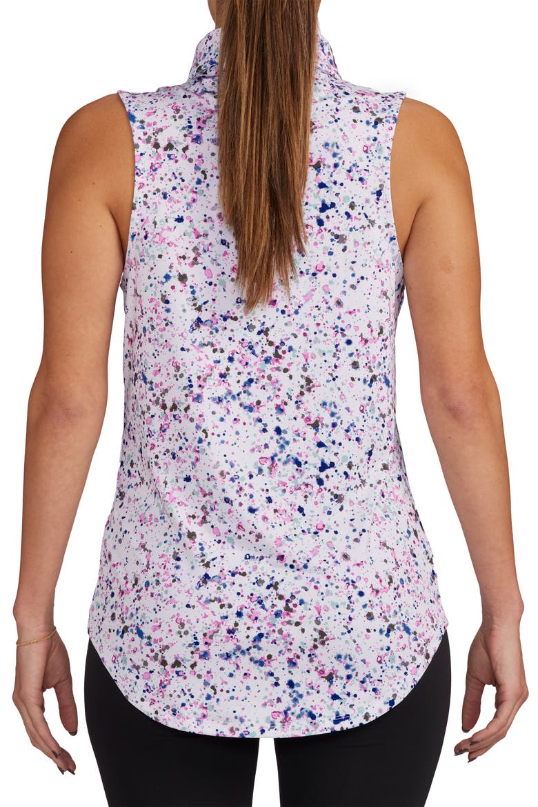 Paint Splatter Sleeveless Performance Golf Polo, Alternate, color, PAINT SPLATTER 3