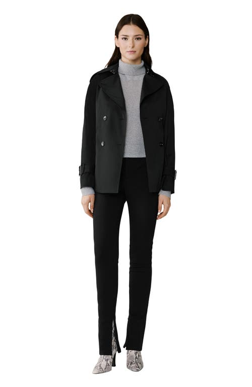 Soia & Kyo Becky Double Breasted Trench Coat In Black