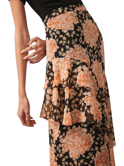 Mint Velvet Print Midi Skirt