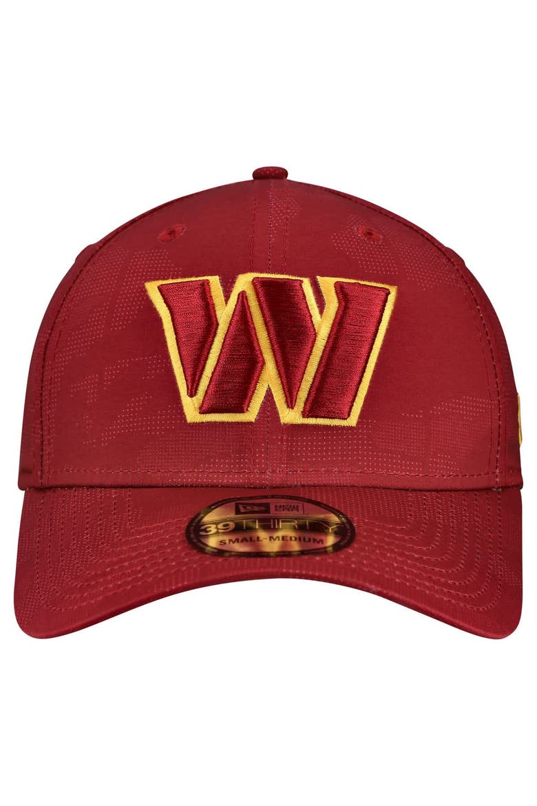 Men's New Era  Burgundy Washington Commanders Tonal Camo 39THIRTY Stretch Fit Hat, Alternate, color, Burgundy