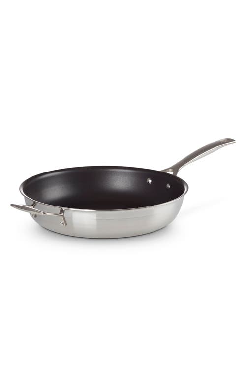 Le Creuset 3-ply Stainless Steel Non-stick Frying Pan With Helper Handle 30 Cm In Stainless Steel