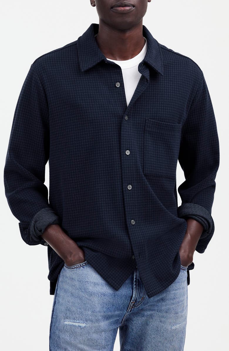 Madewell Devoe Button-Up Shirt, Main, color, Dark Baltic
