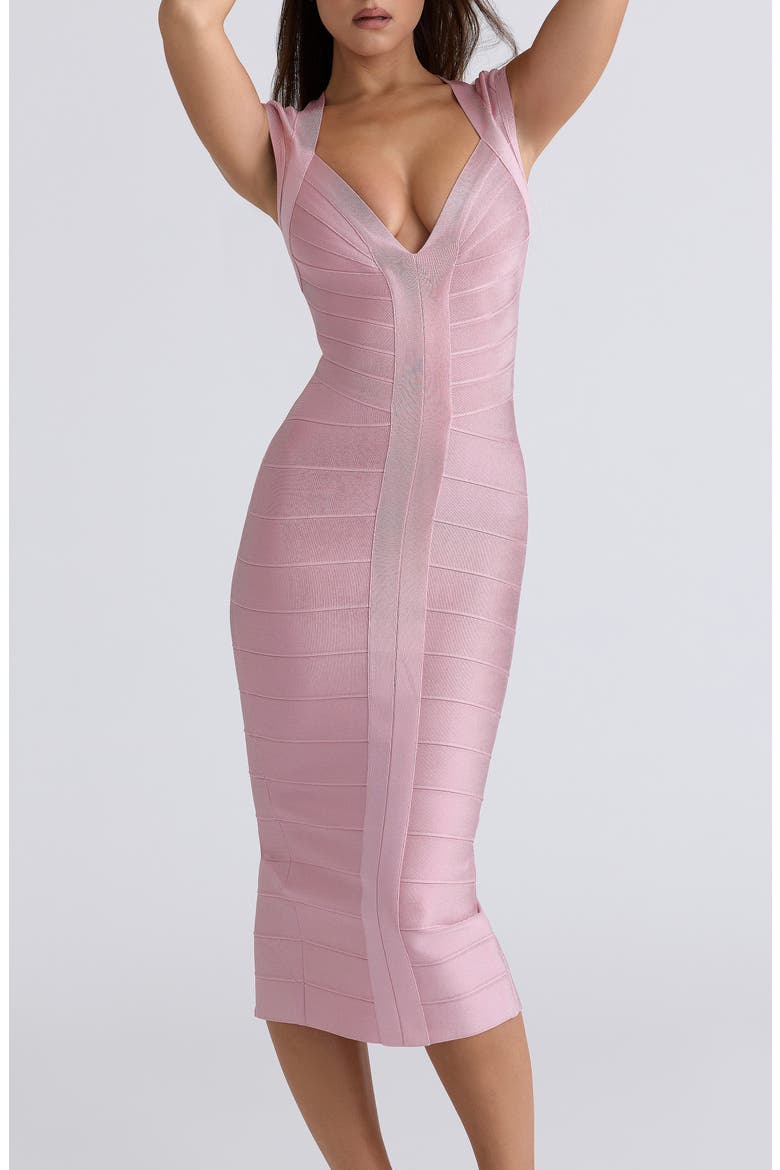 The Icon Bandage Midi Dress, Alternate, color, PINK