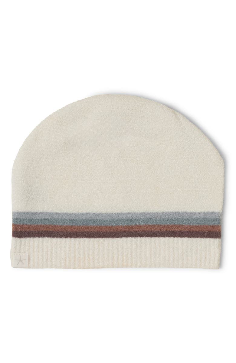 Barefoot Dreams<sup>®</sup> Stripe Knit Beanie Multi<sup>®</sup> Lite Ultra CozyChic, Main, color, Cream Multi