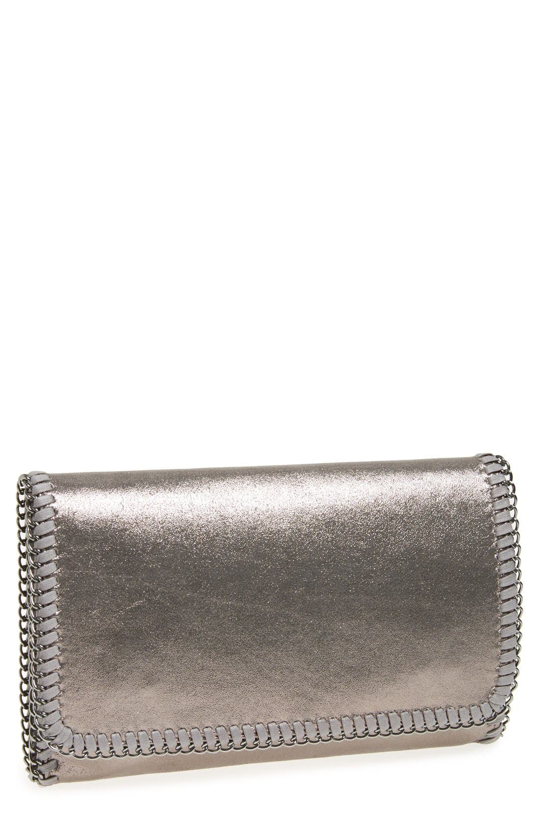 Phase 3 'Metallic Chain' Foldover Clutch, Main, color, 