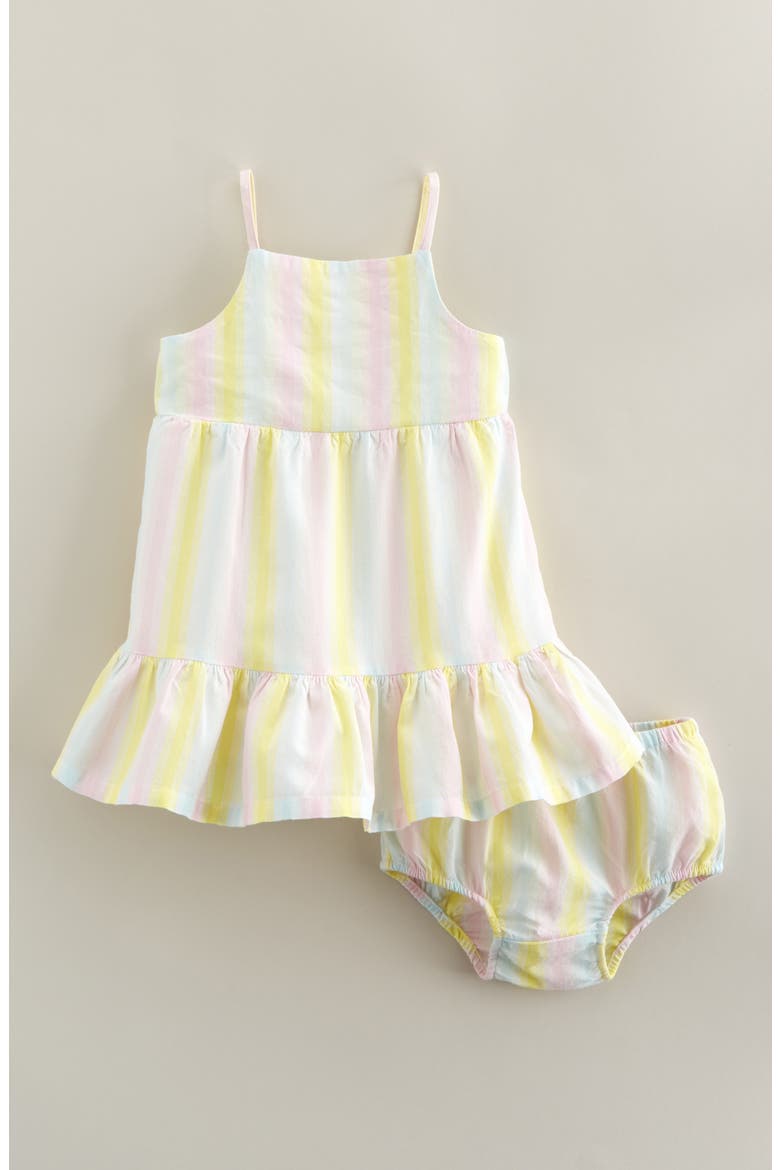 Sundress & Bloomers, Main, color, YELLOW LIGHT SHERBET STRIPE
