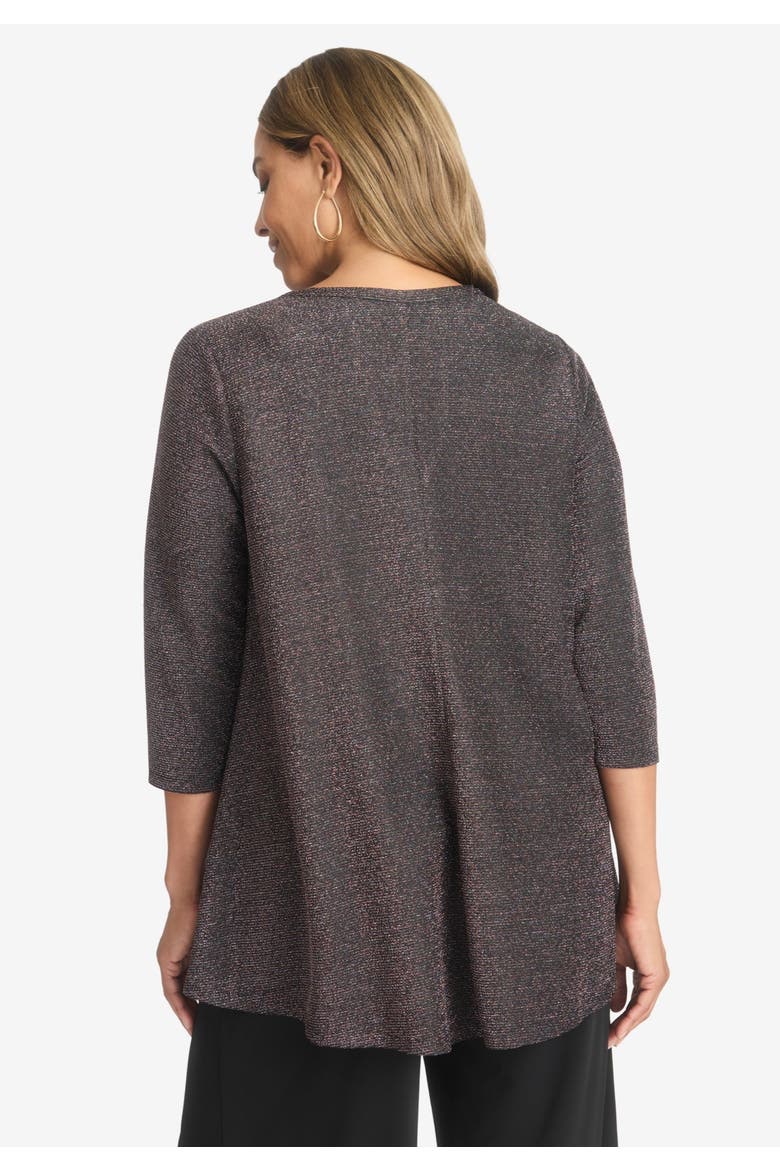 Keyhole Shimmer Tunic, Alternate, color, BROWN SHIMMER