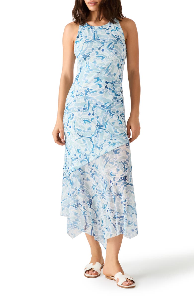 Steve Madden Lanetta Sleeveless Mesh Maxi Dress, Main, color, Navy Speckle