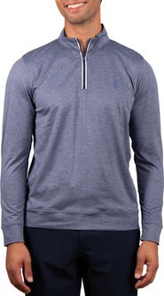 TailorByrd Solid Mesh Quarter Zip Sweater