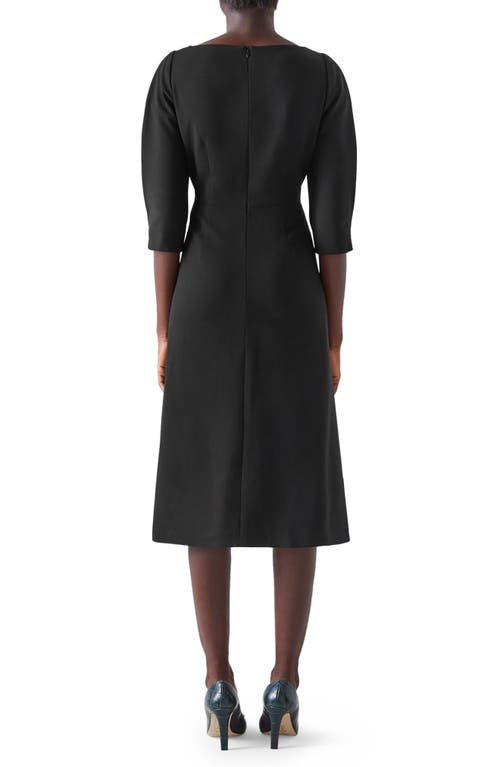 Lk Bennett Lemoni A-line Midi Dress In Black