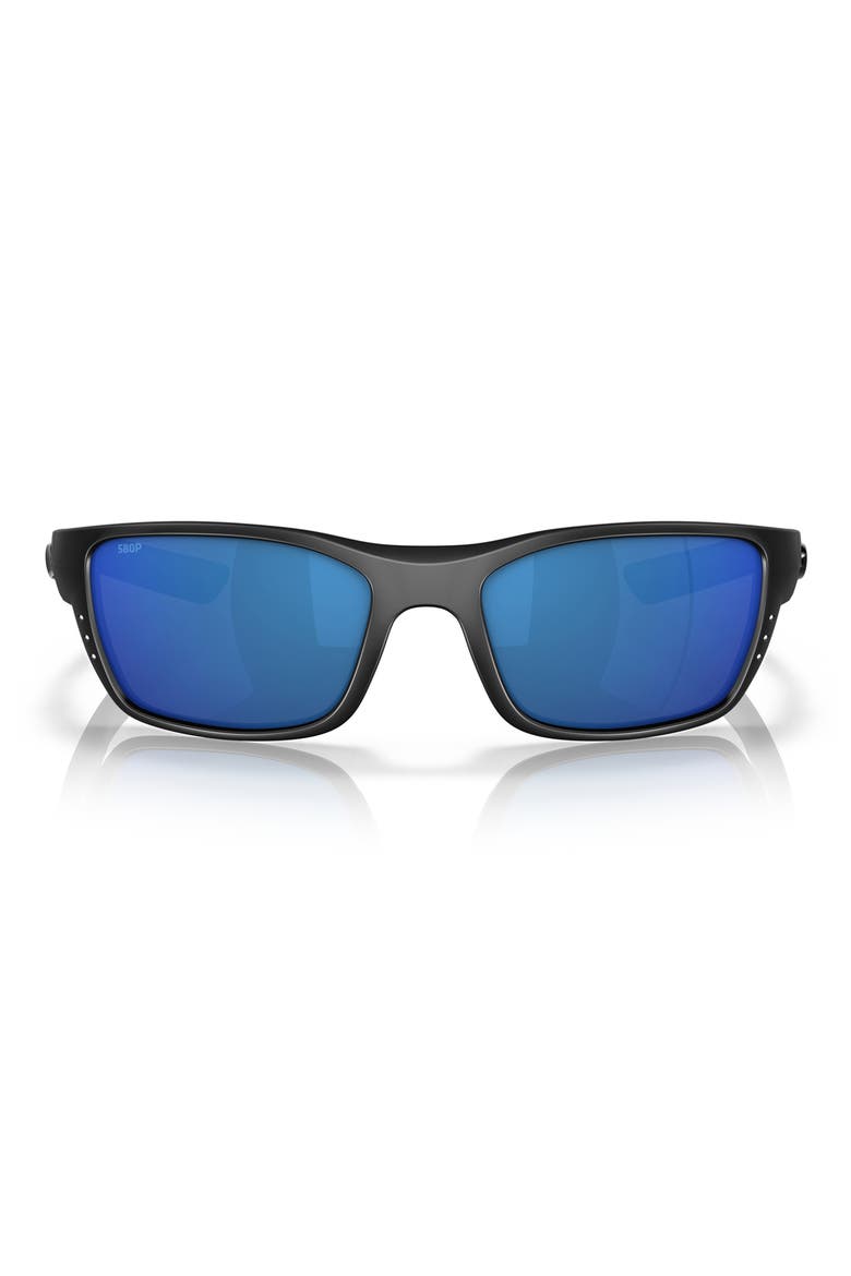 58mm Polarized Sunglasses, Main, color, BLACK GREY