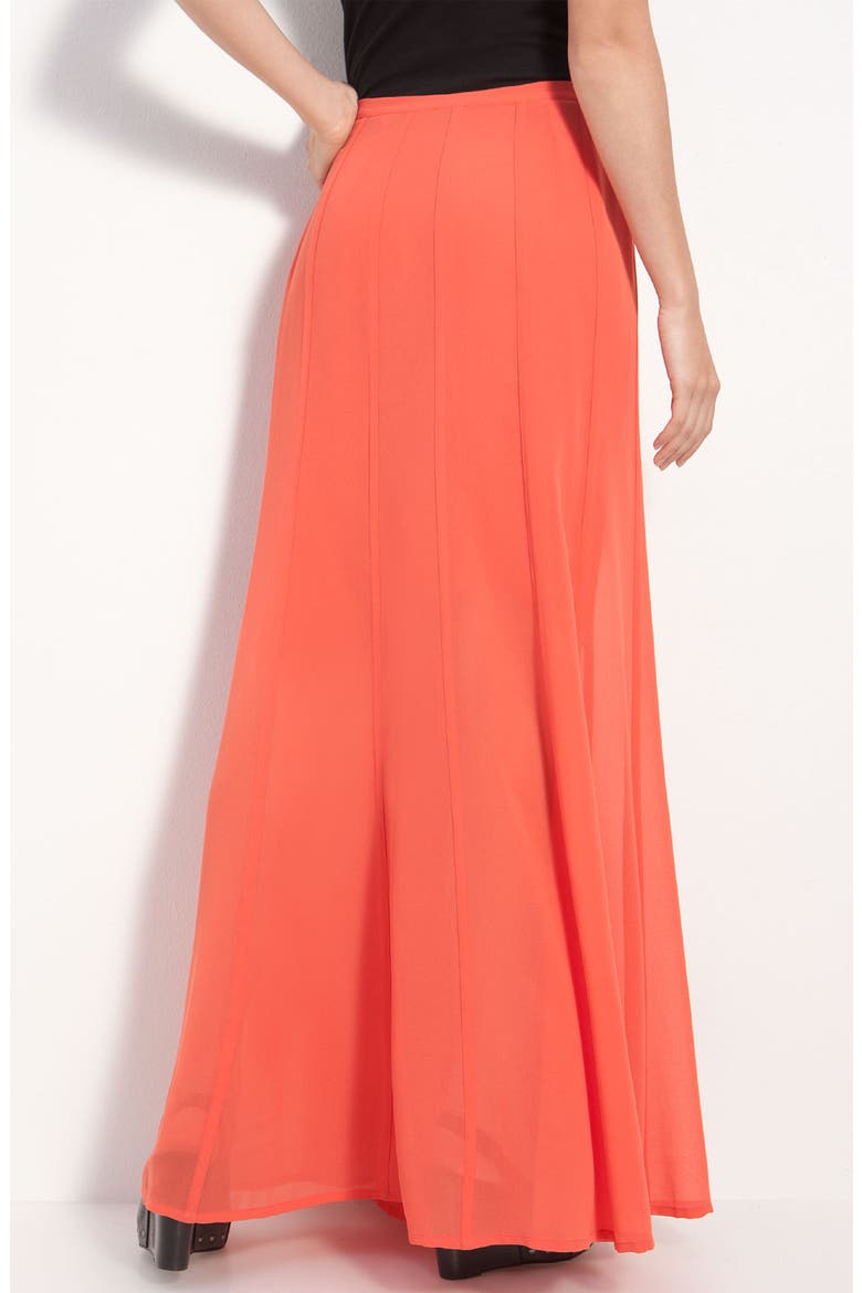 Hinge® Sheer Chiffon Maxi Skirt, Alternate, color, RED- PAPRIKA