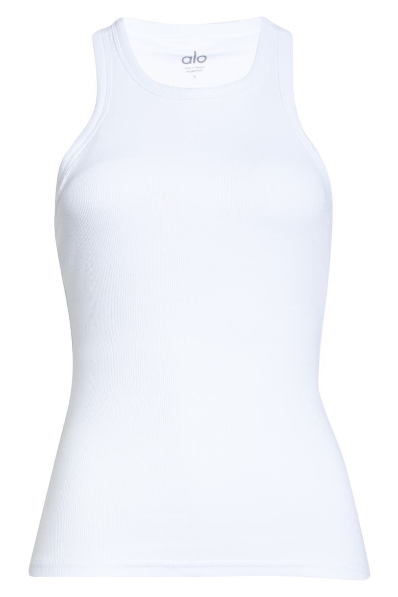 Aspire Rib Racerback Tank, Alternate, color, WHITE