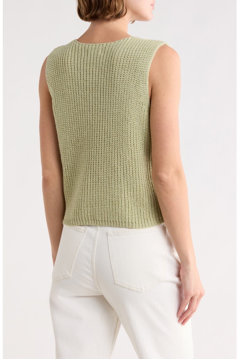 Button-Up Sweater Tank, Alternate, color, LIGHT OLIVE