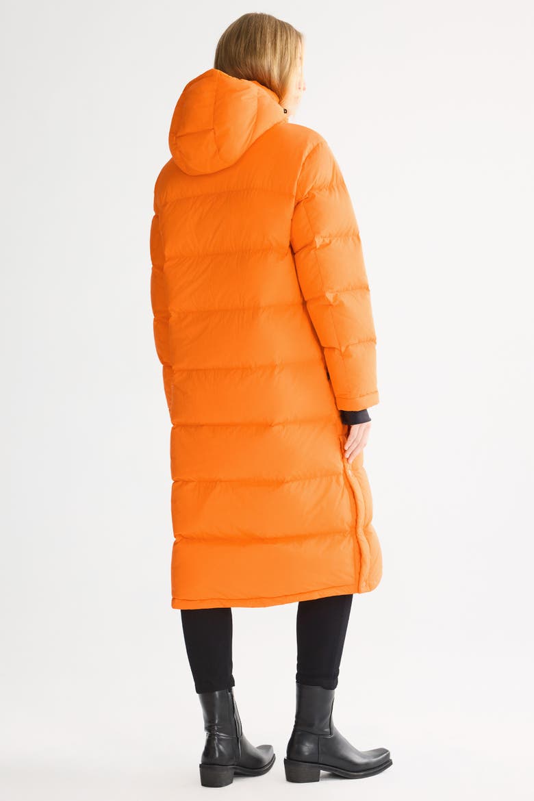 Puff-O® Long Down Puffer Jacket, Alternate, color, Orange