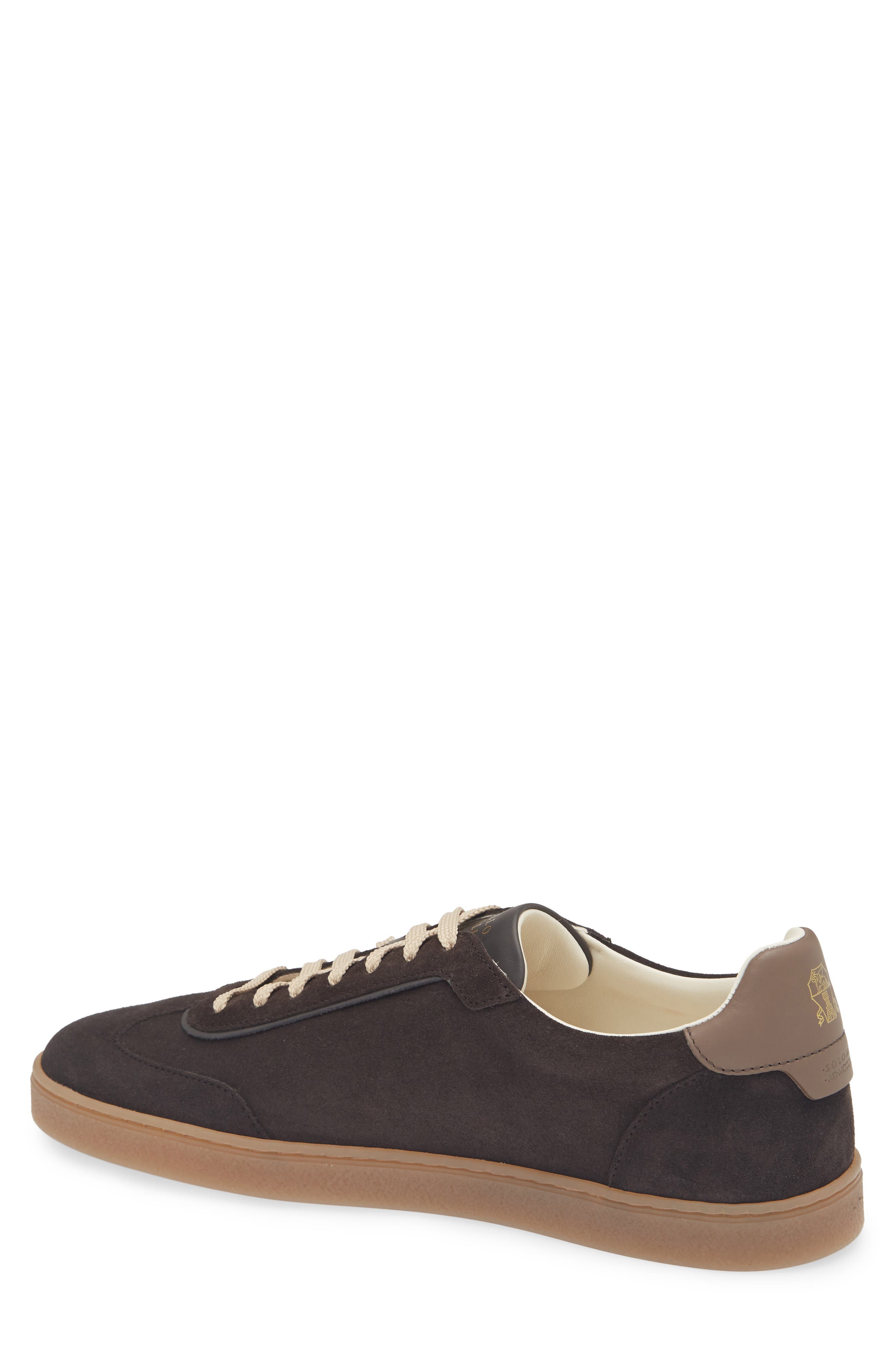 Suede T-Toe Sneaker, Alternate, color, CLV06 PEPPER BISON
