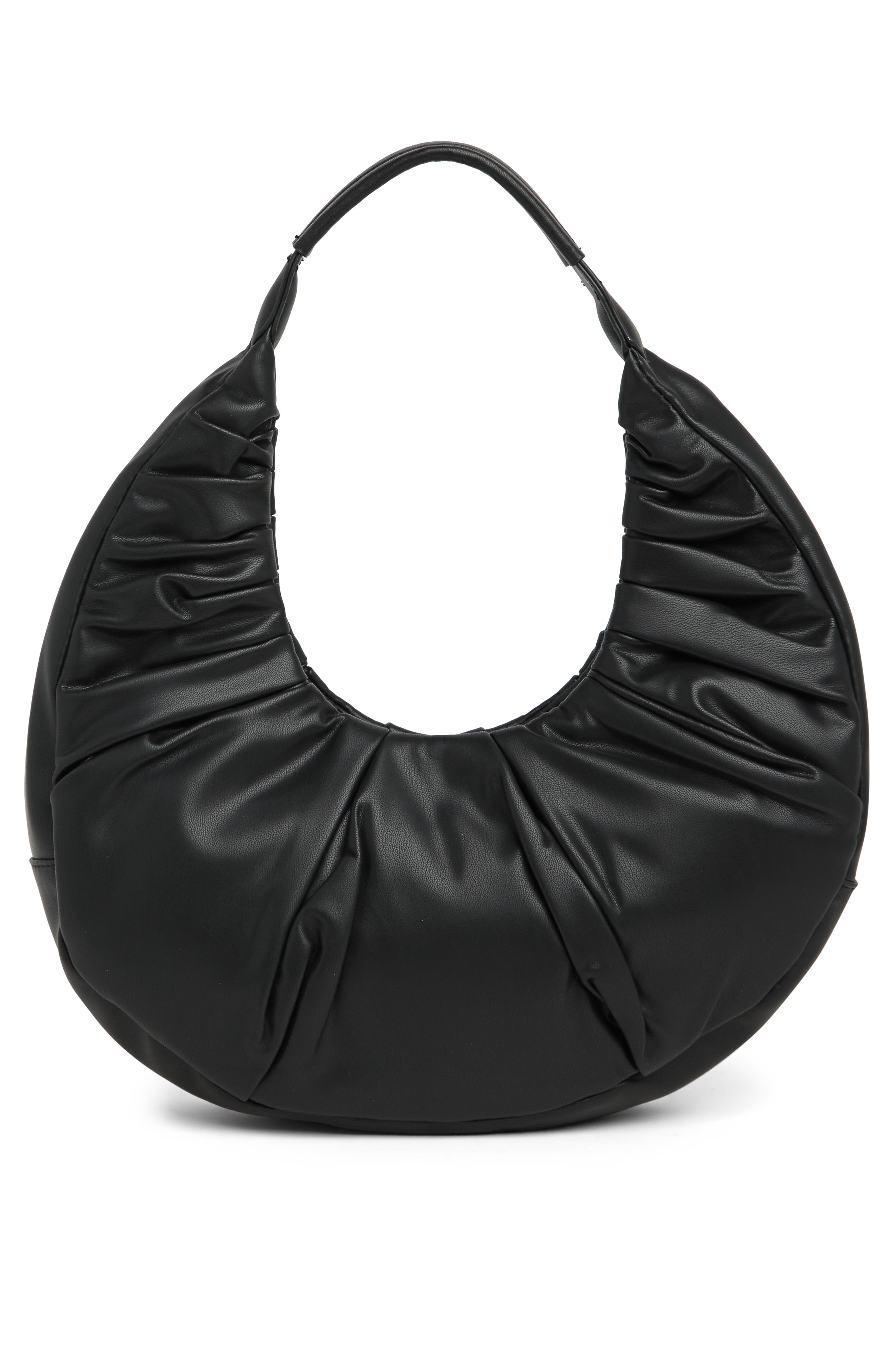 Badgley Mischka Collection Ruched Crescent Shoulder Bag, Alternate, color, 