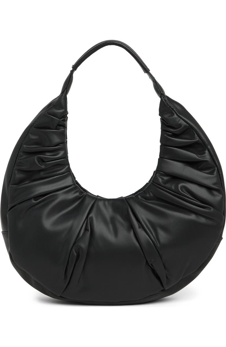 Badgley Mischka Collection Ruched Crescent Shoulder Bag, Alternate, color,