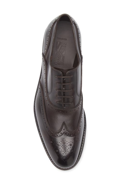 Ferragamo Gancini Leather Oxford Shoes In Black